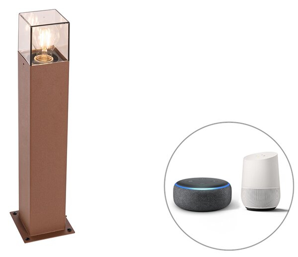 Lampada da esterno a stelo intelligente marrone ruggine 50 cm incl. Wifi P45 - Denmark