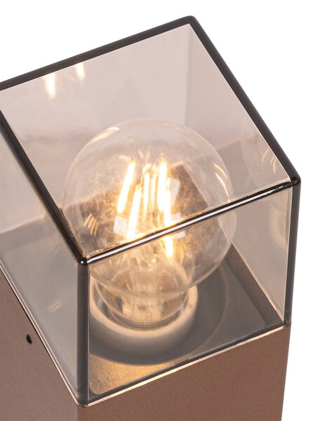 Lampada da esterno 30 cm ruggine con picchetto da terra e ghiera per cavi - Denmark