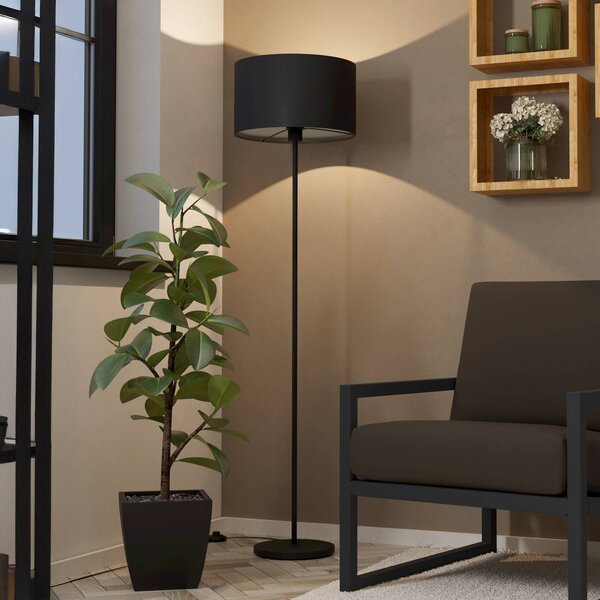 EGLO Lampada da terra Maserlo, Nero, Soggiorno / Sala da pranzo, Metallo, Moderno, Lampada da terra
