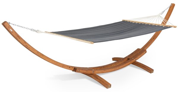 Amaca con supporto in legno Kiwi Garden Point grigio
