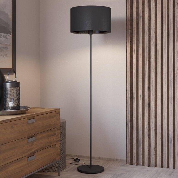 EGLO Lampada da terra Maserlo, Nero, Soggiorno / Sala da pranzo, Metallo, Moderno, Lampada da terra