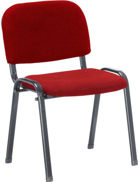 Icon Space Sedia da Ufficio in Tessuto Set 7 Sedie colore Rosso