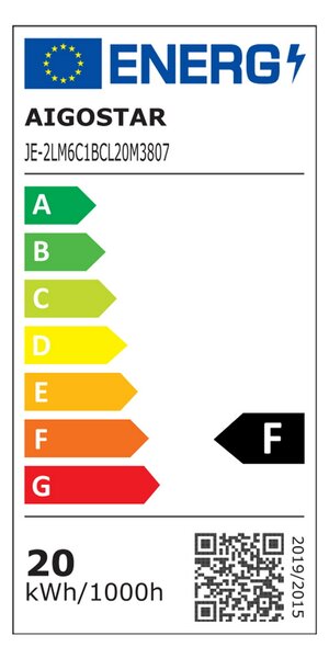 Plafoniera Led 20W Cornice grigia rotonda Bianco caldo 3000K Aigostar