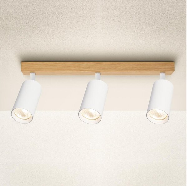 Brilagi - Faretto SELE 3xGU10/30W/230V bianco/effetto rovere