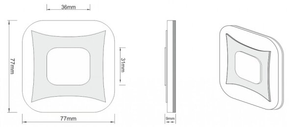 LDST SK-01-B-BC8 - Illuminazione LED per scale SHOCK 8xLED/1,2W/230V bianco 3500K
