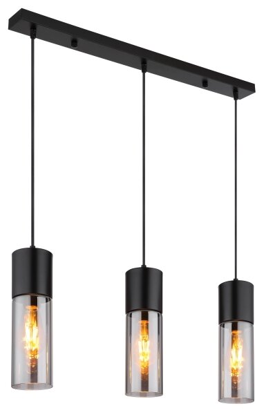 Globo 21000-3HBN - Lampadario a sospensione con cavo ANNIKA 3xE27/25W/230V nero