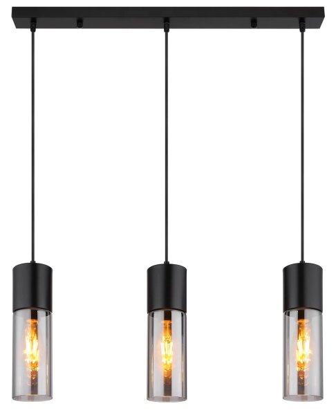 Globo 21000-3HBN - Lampadario a sospensione con cavo ANNIKA 3xE27/25W/230V nero