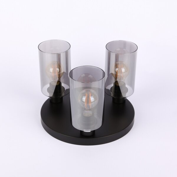 Globo 15907-3D - Lampadario a plafone FLORENTINA 3xE27/40W/230V diametro 40,5 cm nero