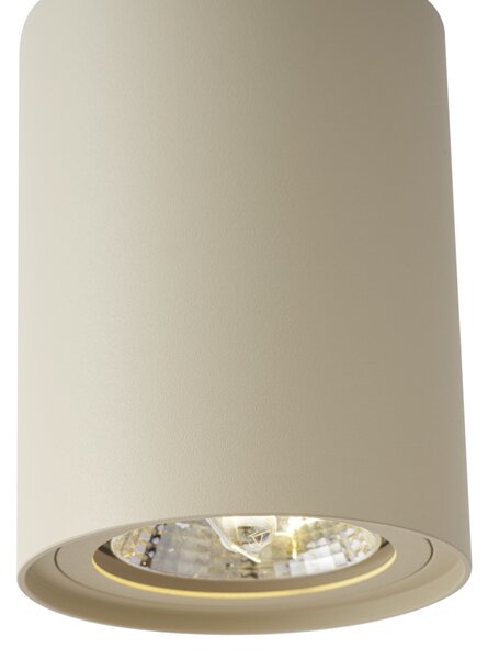 Lampada a sospensione moderna beige e bianca per sistema a binario monofase GU10 70mm - Iconic Holt