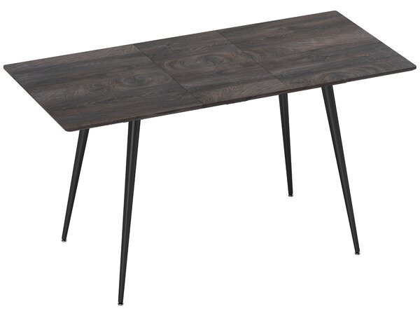 HOMCOM Tavolo da Pranzo Allungabile per 6-8 Persone, 120-160x75cm Tavolo Cucina Estensibile con Piano Effetto Legno, Gambe in Acciao | Aosom Italy