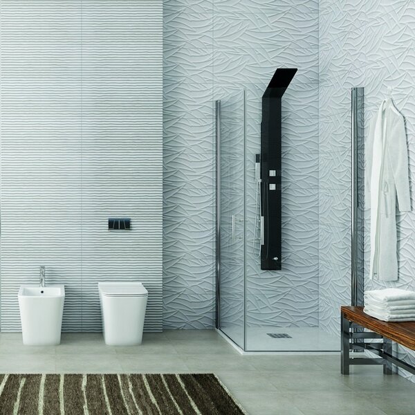 Kamalu box doccia ad angolo 80x80 con due ante battenti finitura cromo | ks2800