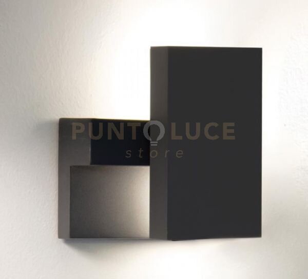 E199 applique a parete per esterni colore grafite a led 10w 3000k810lm