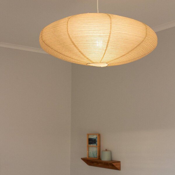 PR Home Lampada a sospensione Yuni, dimmerabile, Crema / Ambra, Soggiorno / Sala da pranzo, Carta / Lunolit / Lunopal, Scandinavo, Lampada a sospensione