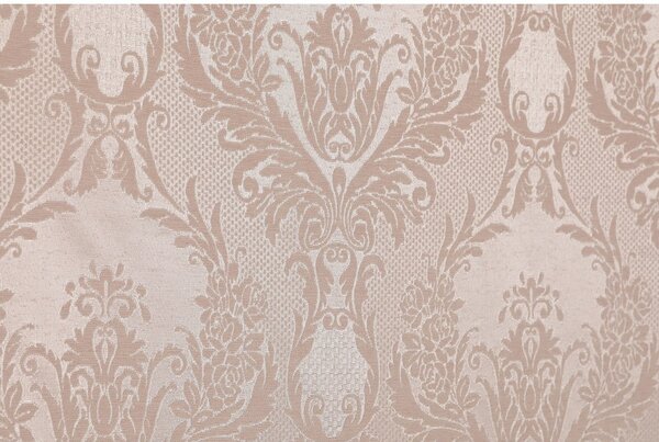 Set con copriletto e federa beige in tessuto damascato 240x260 cm Beste – Mijolnir