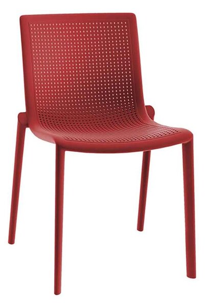 Resol sedia da giardino beekat in polipropilene struttura impilabile e disponibile in più colori, colore rosso