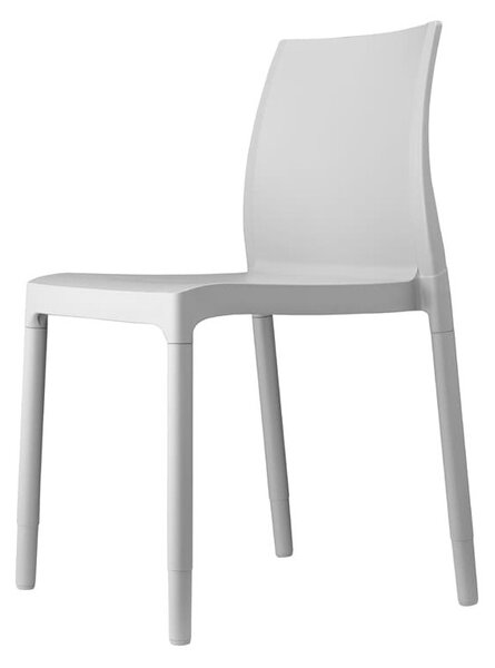 Scab design sedia chloé trend mon amour per esterno e interno tecnopolimero, colore grigio chiaro