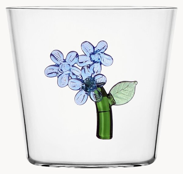 Bicchiere in vetro borosilicato fatto a mano Botanica