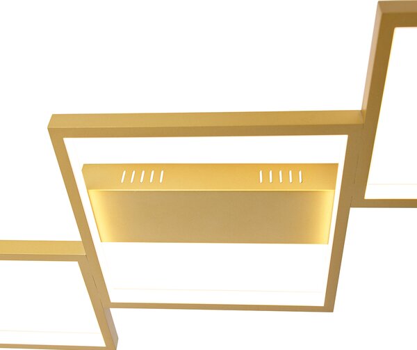 Plafoniera oro con LED dimmerabile a 3 livelli 5 luci - Lejo