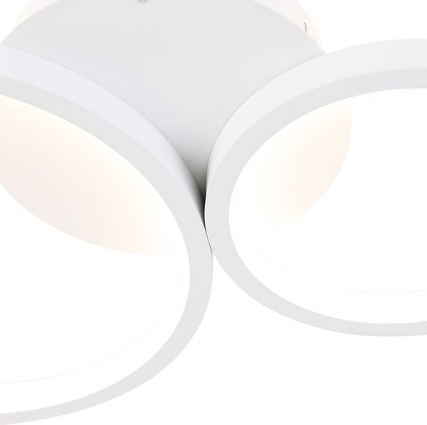 Plafoniera bianca con LED dimmerabile a 3 livelli 4 luci - Lupolo