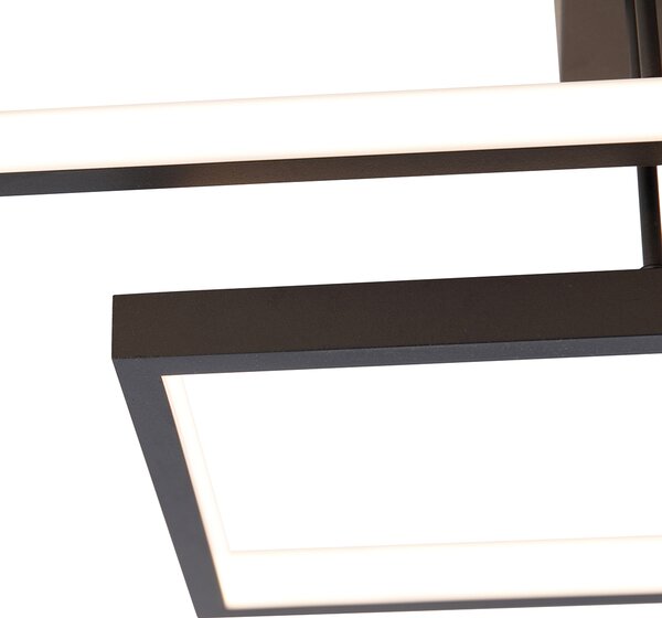 Plafoniera nera incl. LED dimmerabile a 3 livelli 4 luci - Lejo