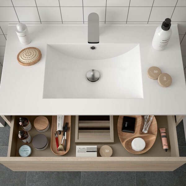 NOJA - Mobile bagno sospeso cm 70 design moderno Caledonia Mobile con Lavabo