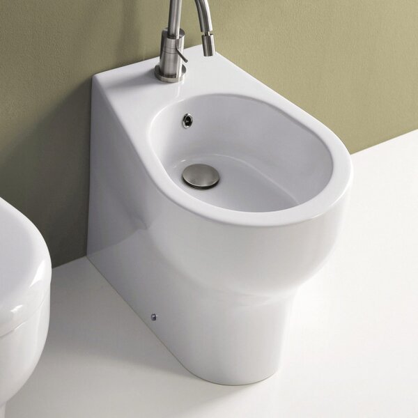 AXA CINQUE - Sanitari filomuro a terra vaso bidet Made in Italy