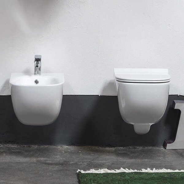 AXA WILD - Sanitari sospesi vaso rimless coprivaso e bidet Made in Italy