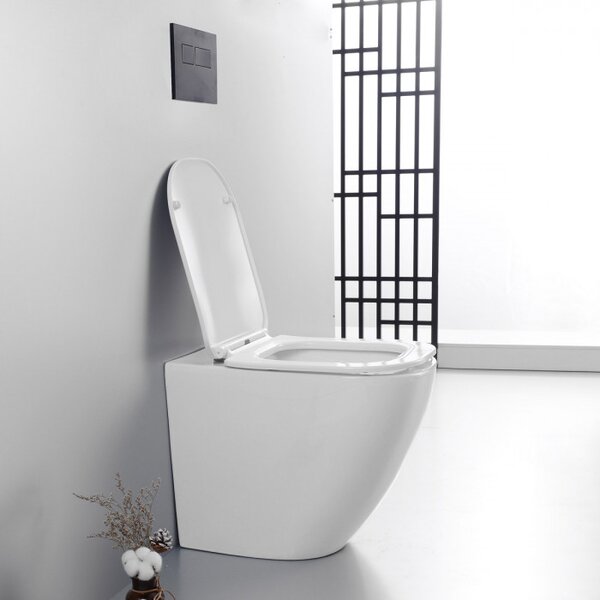 NOOK - Sanitari a terra filo muro wc Rimless coprivaso e bidet