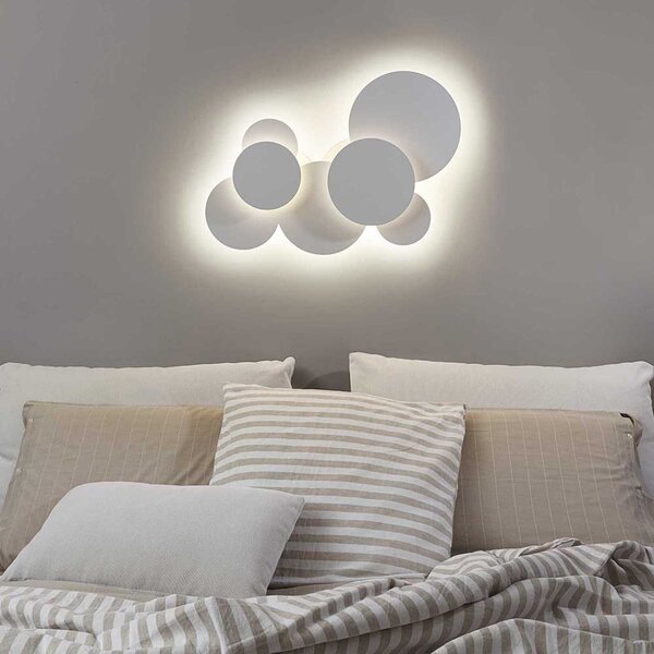 Plafoniera cloud di ideal-lux dal design moderno con luci a led, dimensione diametro cm 70