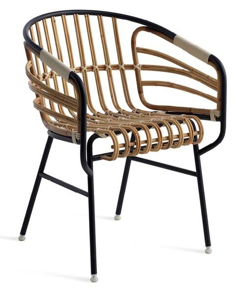 Casamania raphia rattan la sedia iconica disponibile in diverse finiture, colore nero