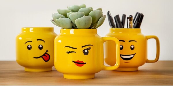 Tazza per bambini in ceramica gialla 255 ml Head - LEGO®