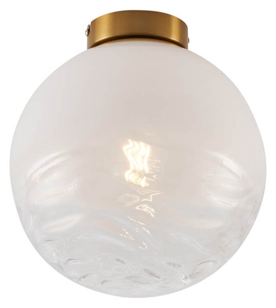 Lampada da soffitto di design in ottone con vetro bianco sfumato - Pillon