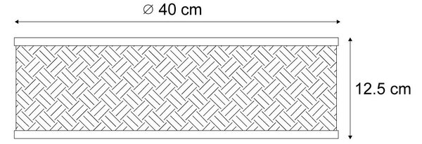 Lampada da soffitto in bambù orientale naturale 40 cm - Tremmo