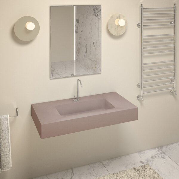 HEAVY - Top lavabo sospeso in marmoresina cm 100x50xh13 Tortora