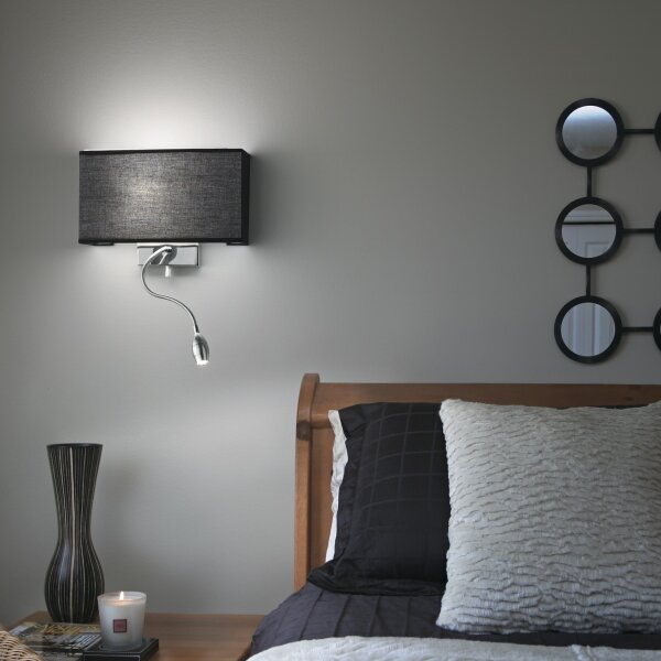 Ideal Lux - Lampada da parete flessibile HOTEL LED 1xE27/60W + LED/1,5W/230V