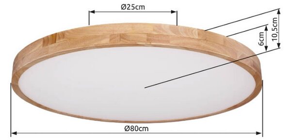 Globo Plafoniera a LED Rainer, dimmerabile, Legno scuro, Soggiorno / Sala da pranzo, Metallo, Plafoniera LED