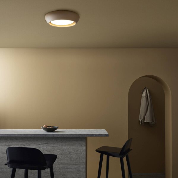 Beacon Lighting Plafoniera soffitto Fjord, dimmerabile, Marrone / Ruggine, Soggiorno / Sala da pranzo, Gesso / Argilla, Plafoniera