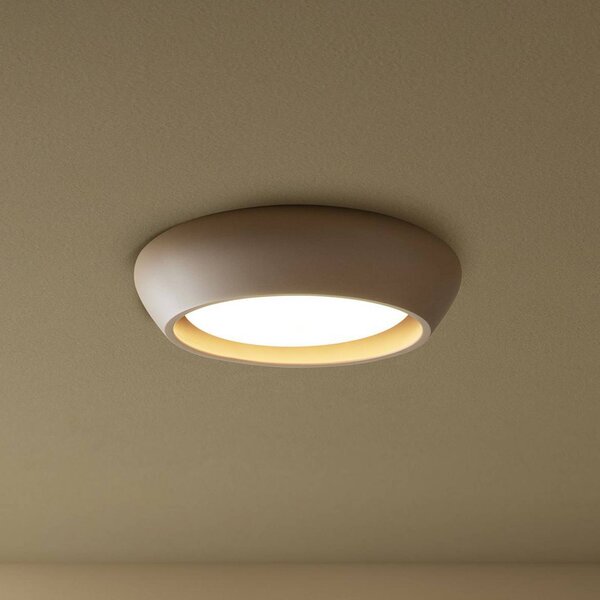 Beacon Lighting Plafoniera soffitto Fjord, dimmerabile, Marrone / Ruggine, Soggiorno / Sala da pranzo, Gesso / Argilla, Plafoniera