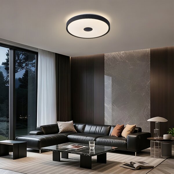 Brilagi - Plafoniera LED dimmerabile CORVO LED/72W/230V 3000-6000K nero diam. 50 cm + telecomando