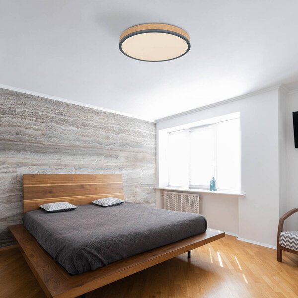 Globo Plafoniera soffitto Doro, Legno scuro, Soggiorno / Sala da pranzo, Legno, Moderno, Plafoniera