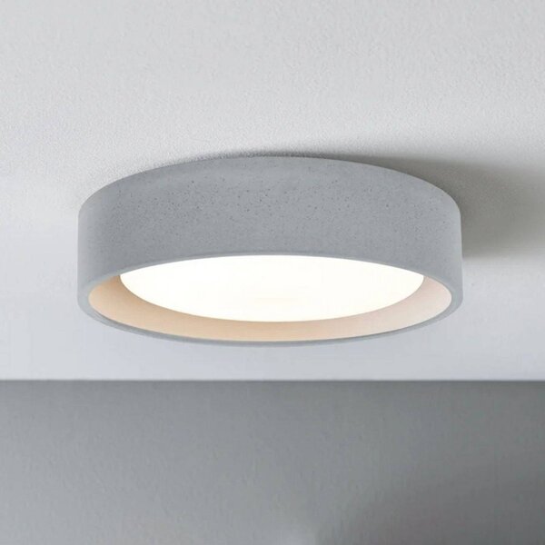 Beacon Lighting Plafoniera soffitto Uno, dimmerabile, Alluminio / Grigio / Zincato, Soggiorno / Sala da pranzo, calcestruzzo / cemento, Plafoniera