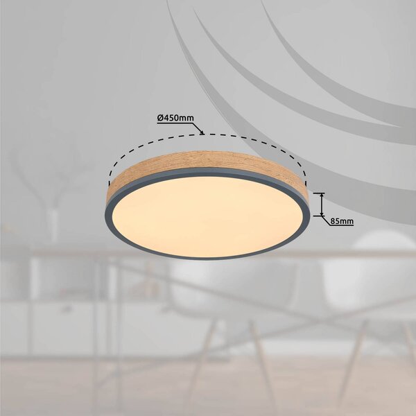 Globo Plafoniera soffitto Doro, Legno scuro, Soggiorno / Sala da pranzo, Legno, Moderno, Plafoniera