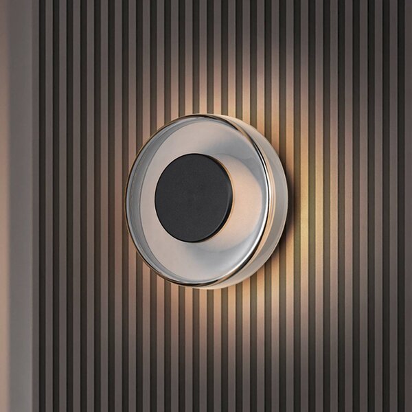 Trio Lighting Applique da parete a LED Celeste, dimmerabile, Cromo / Argento, Soggiorno / Sala da pranzo, Vetro, Moderno, Applique a LED