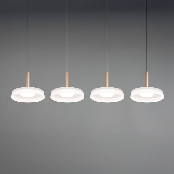 Trio Lighting Lampada a sospensione in vetro Celeste, dimmerabile, Bianco / Opale, Soggiorno / Sala da pranzo, Vetro, Moderno, Lampada a sospensione