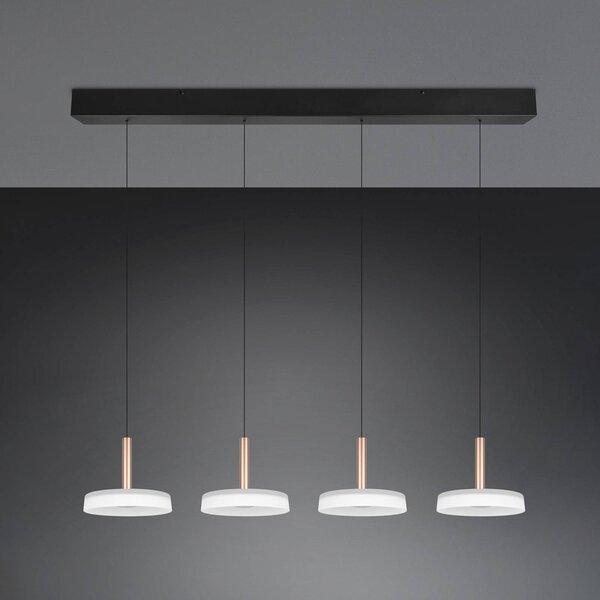 Trio Lighting Lampada a sospensione in vetro Celeste, dimmerabile, Bianco / Opale, Soggiorno / Sala da pranzo, Vetro, Moderno, Lampada a sospensione