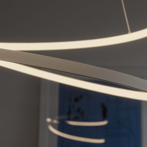 Ideal Lux - Lampada a sospensione dimmerabile su cavo OZ LED/48W/230V diam. 60 cm CRI 90 bianco