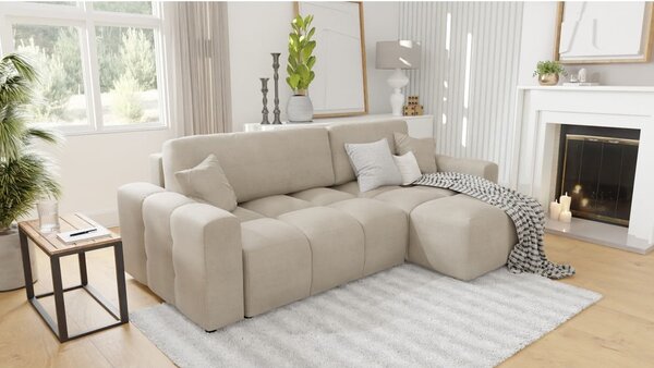 Divano angolare variabile beige Luki - Ropez