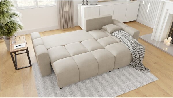 Divano angolare variabile beige Luki - Ropez