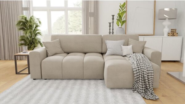 Divano angolare variabile beige Luki - Ropez