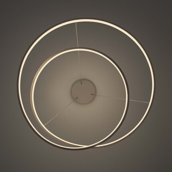 Ideal Lux - Lampada a sospensione dimmerabile su cavo OZ LED/48W/230V diam. 60 cm CRI 90 bianco